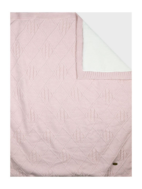 Energiers Knitted Blue Cot Blanket