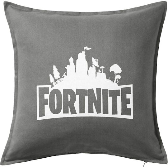 Детски възглавници за хвърляне Fortnite Сиви 100% памук Включено пълнене 50х50см
