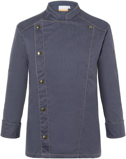 Karlowsky Coat Chef Black with Long Sleeve JM 24