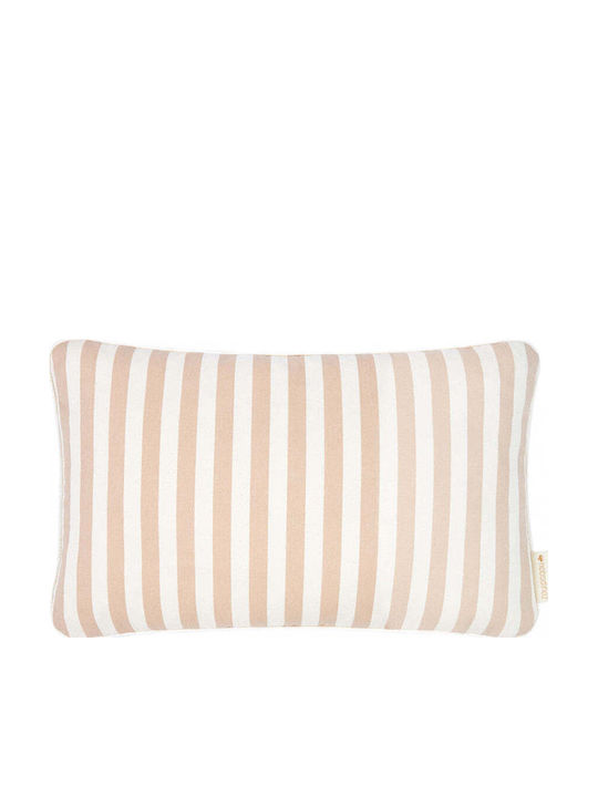 St Germain Jazz Pillow Taupe Stripes Natural 45x30