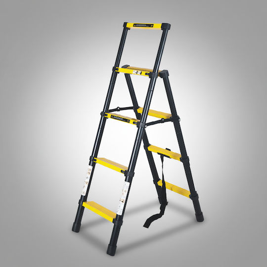 Helix Telescopic Ladder Aluminum of Steps with Maximum Height 1.4m
