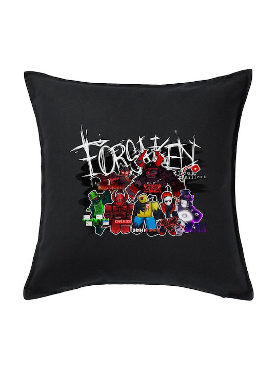 Roblox Forsaken Kids Throw Pillow Sofa Black 100% Cotton Filling 50x50cm