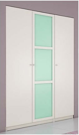 Santorini 2 Three Door Wardrobe White 150x60x220cm