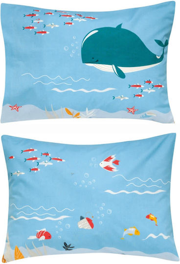 Kentia Balena Kids Cotton Pillowcase Set 52x72cm Balena