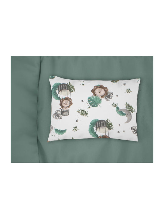 Dimcol Kids Cotton Pillowcase 50x70cm Green