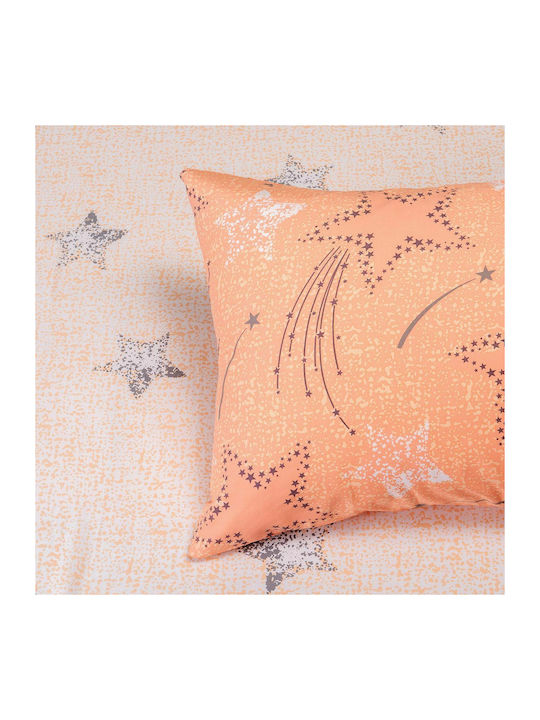 Melinen Star Girl Kids Cotton Pillowcase Set 50x70cm Orange