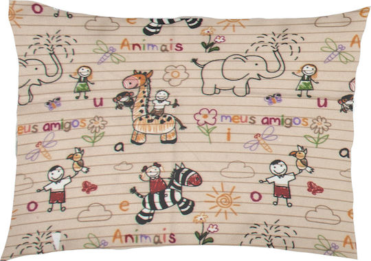 Dimcol Africa Kids Cotton Pillowcase 50x70cm 145 Beige 1925853110214580