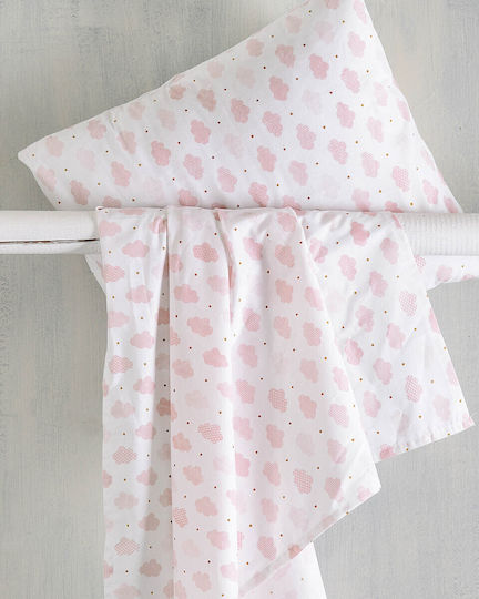 Rythmos Cloudy Kids Cotton Pillowcase Set 50x70cm Pink