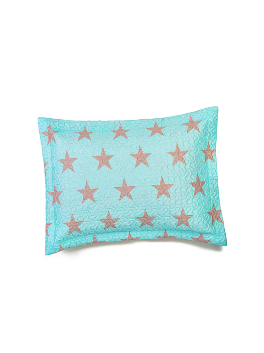 Melinen Star Σετ Παιδικές Μαξιλαροθήκες 50x70εκ. Aqua - Grey