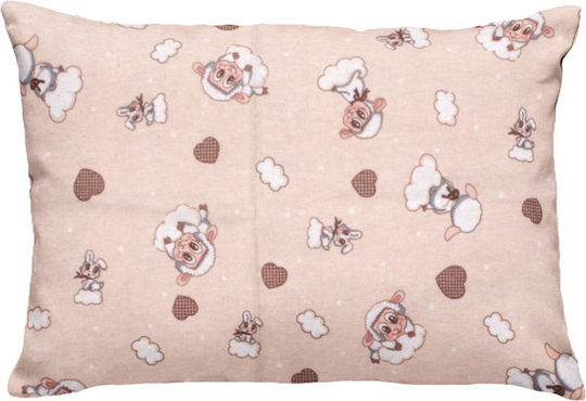 Dimcol Lamb Kids Cotton Pillowcase 50x70cm 07 Beige