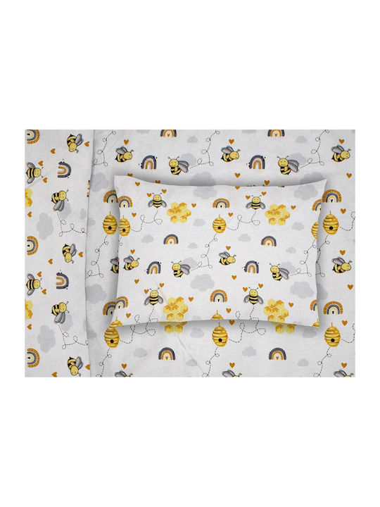 Dimcol Kids Cotton Pillowcase 50x70cm Yellow