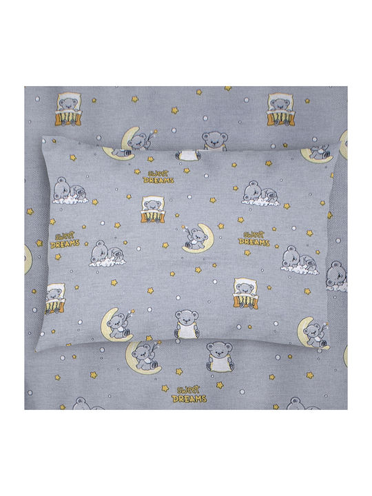 Dimcol Kids Cotton Pillowcase 50x70cm Grey