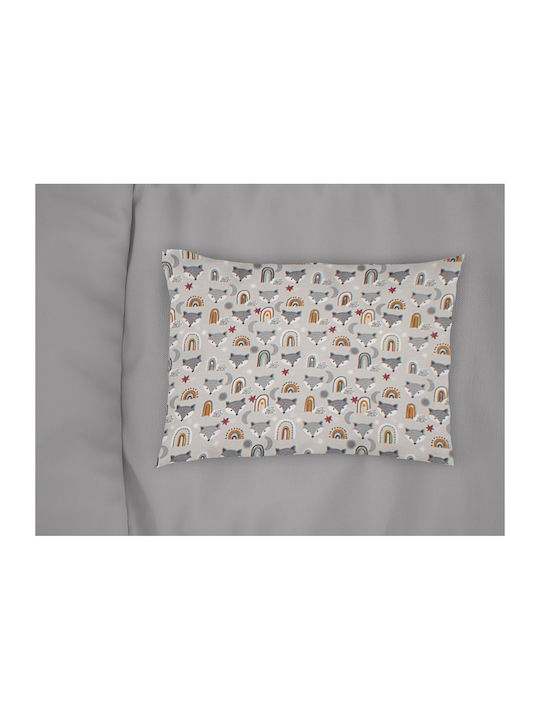 Dimcol Kids Cotton Pillowcase 50x70cm Grey