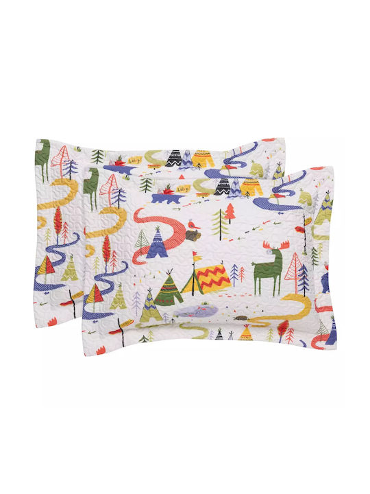 Das Home 4927 Kids Pillowcase Set 50x70cm Blue, Green, White