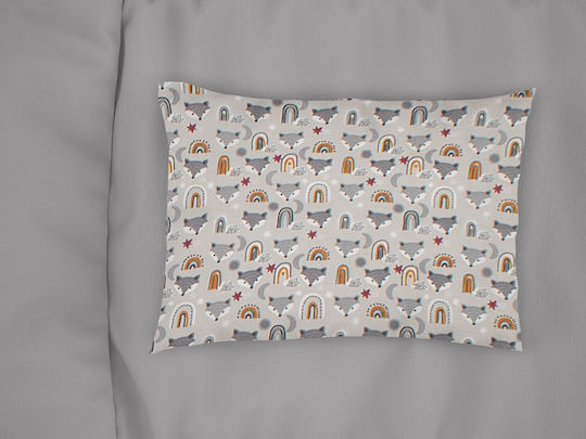 Dimcol Față de pernă pentru copii din bumbac 100% 50x70cm Gri