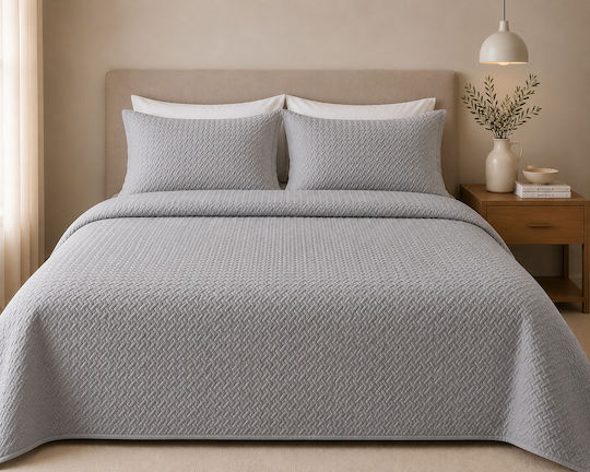Xionoula Home Hotel Blanket Double Matelasse Gray 240x270cm