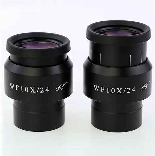 Wf10x/24 30mm – Set 2 Wide-angle Microscope Eyepieces 24 Mm Field View Diopter Adjustment Stereoscopic Microscopes