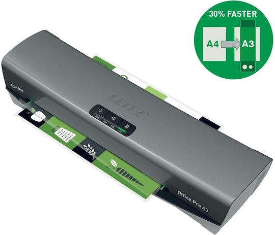 Leitz Leitz Laminiergerät iLam Office Pro A3 Silber Schreibtisch für A3 250 Mikron