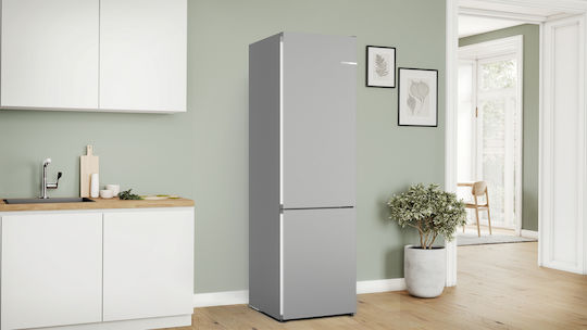 Bosch Ψυγειοκαταψύκτης 363lt Total NoFrost Υ203xΠ60xΒ66.5εκ. Inox KGN392LCF