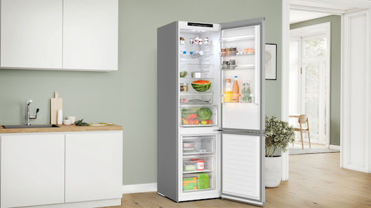 Bosch Ψυγειοκαταψύκτης 363lt Total NoFrost Υ203xΠ60xΒ66.5εκ. Inox KGN392LCF