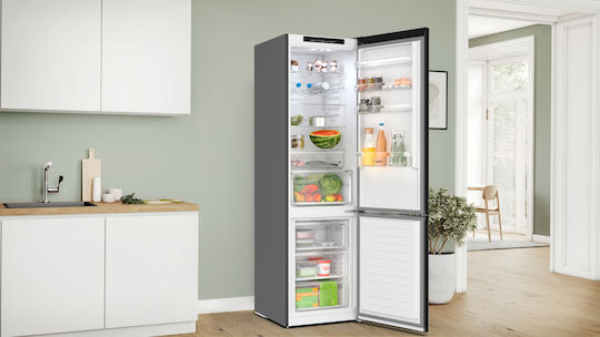 Bosch Combină frigorifică 363lt Total NoFrost Î203xL60xA66cm. Negru KGN392XCF
