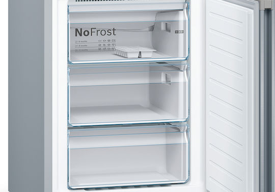Bosch Fridge-Freezer 368lt Total NoFrost H203xW60xD66cm Gray KGN39VIEB