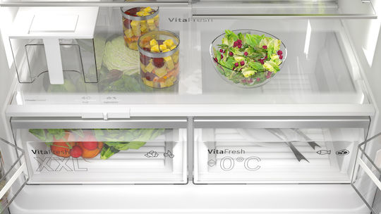 Bosch Ψυγείο Ντουλάπα 574lt Total NoFrost Υ183xΠ90.5xΒ73.1εκ. Inox KFI96AXEA
