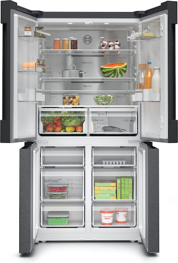 Bosch Side-by-Side Kühlschrank 605Es Total NoFrost H183xB91xT73.1cm. Schwarz KFN96AXEA