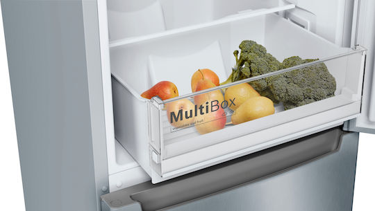 Bosch Ψυγειοκαταψύκτης 282lt Total NoFrost Υ176xΠ60xΒ66εκ. Inox KGN33NLEB