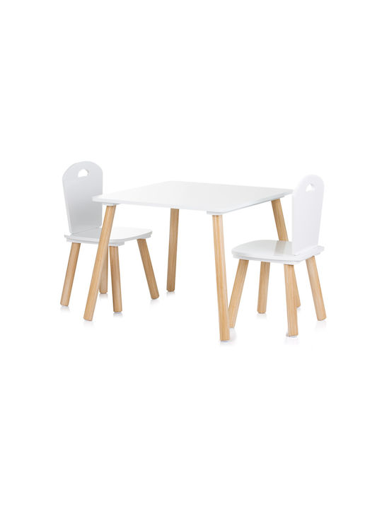 Kinder Tischset mit Stühlen Weiß Chipolino