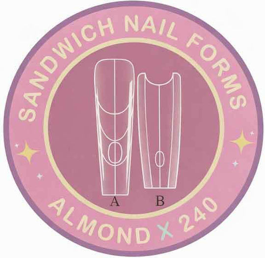 Artificial Nails Nail Forms Sandwich Coffin 240 Pieces Box Sandwich Nail Forms Coffin 240pcs Box