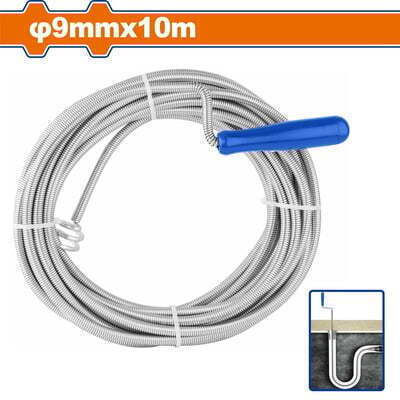 Wadfow Abflussreiniger Draht 10m mit Maximalem Durchmesser von 9mm Wadfow