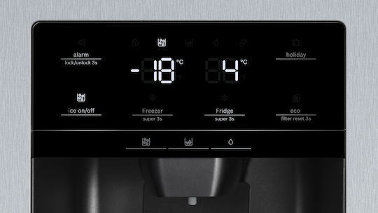 Bosch Ψυγείο Ντουλάπα 562lt Total NoFrost Υ178.7xΠ90.8xΒ70.7εκ. Inox KAD93AIEP