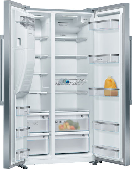 Bosch Ψυγείο Ντουλάπα 562lt Total NoFrost Υ178.7xΠ90.8xΒ70.7εκ. Inox KAD93AIEP