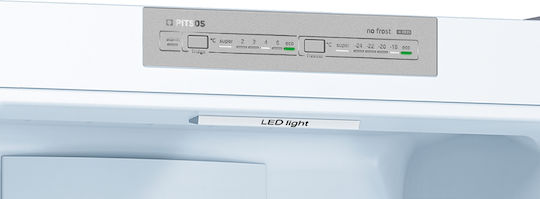 Pitsos Kühl-Gefrierkombination 368Es Total NoFrost H203xB60xT66cm. Weiß PKNB39VWEA