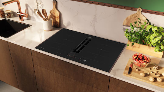 Neff N 90 Induction Cooktop Autonomous with Hood 83.4x52.7εκ. Anthracite Grey
