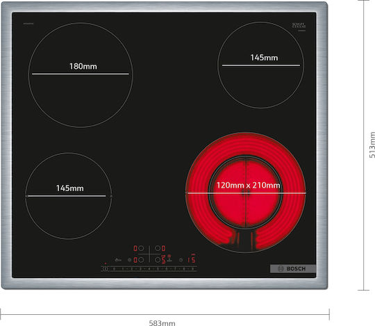 Bosch Serie 6 With Frame Autonomous with Child Lock Function 58.3x51.3εκ.