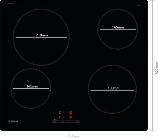 Pitsos Autonomous with Child Lock Function 59.2x52.2εκ.