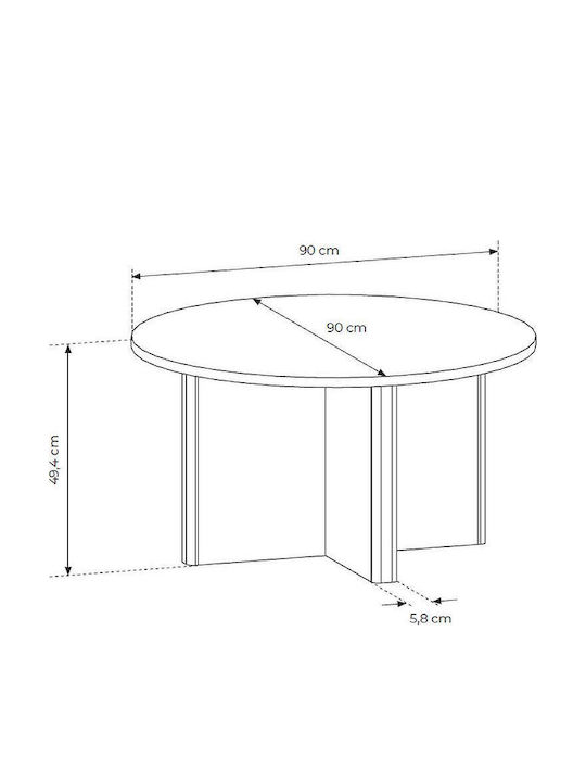 Wooden Dining Table 90x50x90cm