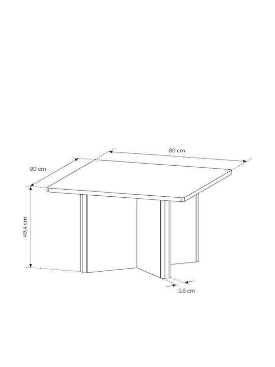 Wooden Table 80x50x80cm
