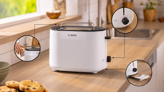 Bosch MyMoment Prăjitor de pâine 2 sloturi 950W Alb