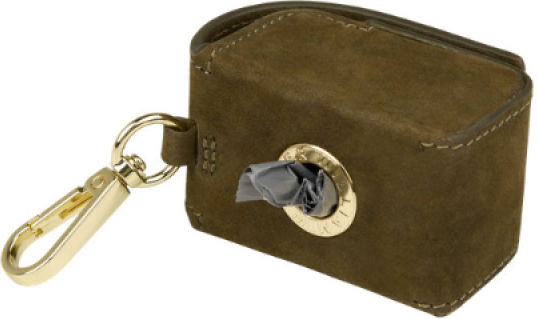 William Walker Green Waterproof Leather Dog Excrement Removal Case Bags Nubuck Heritage Collection 7 X 4cm