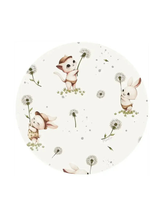 MimiNu Set Lenjerii De Patut Bebe Pentru Patut Din Bumbac Cu Cauciuc Multicolore 83x50cm