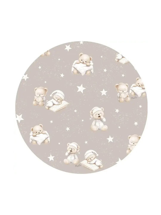 MimiNu Lenjerie De Patut Bebe Pentru Patut Din Bumbac Cu Cauciuc Bej 83x50cm