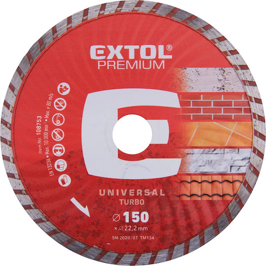 Extol Δίσκος Κοπής Δομικών Υλικών 150mm