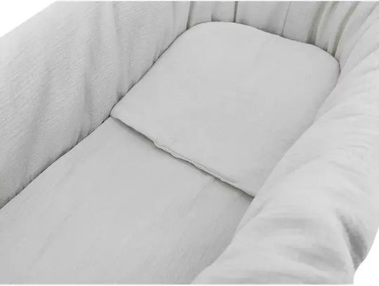 Qmini Baby Bettwäsche-Set Für Wiege Grau