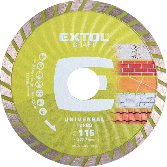 Extol Craft Cutting Disc for Construction Materials 115mm
