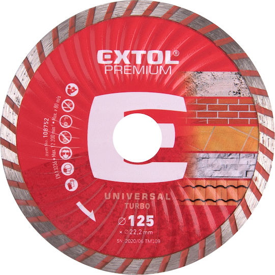 Disc De Tăiere Cu Diamant Extol Premium 125mm 108752