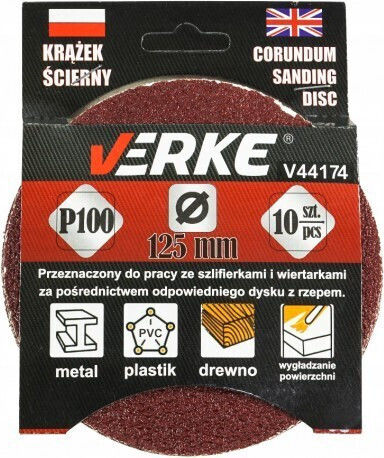 Шкуров Диск 125мм P120 10 Бройки V44175 Verke