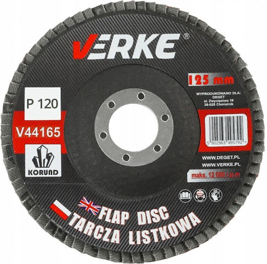 Grinding Disc 125mm P120 Metal Wood Verke V44165